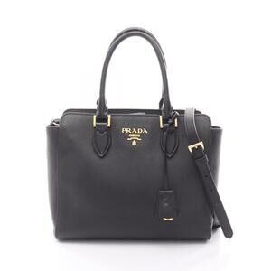 Prada Saffiano Leather Handbag Black